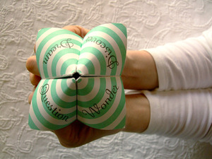 cootie catcher fortune teller tutorial how to letterpress