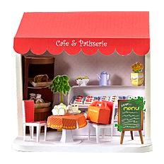 Miniature cake shop crafted entirely from paper!