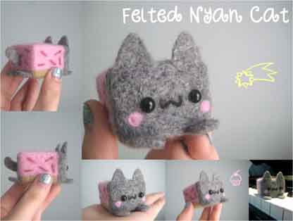 felted nyan cat