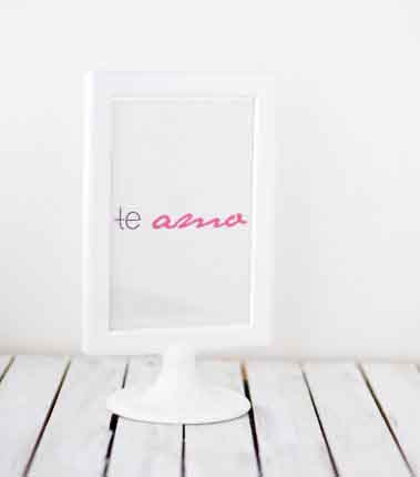 te amo printable