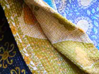 Kantha Blanket Details