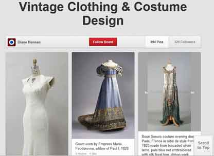 Vintage Clothing and Costume Board