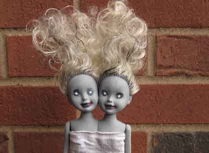 Halloween Zombie Siamese Twin Doll