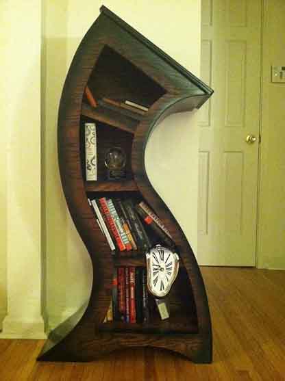 Wood Curve Bookshelf