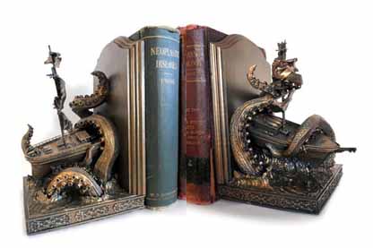 kraken bookends Dellamorteco