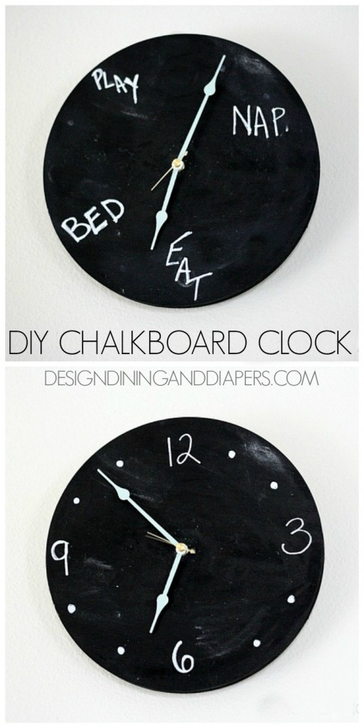 DIY-Chalkboard-Clock-Really-fun-idea-for-a-kids-room-or-kitchen.-via-@tarynatddd