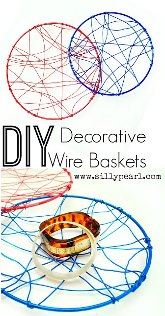 DIY Decorative Wire Baskets by The Silly Pearl