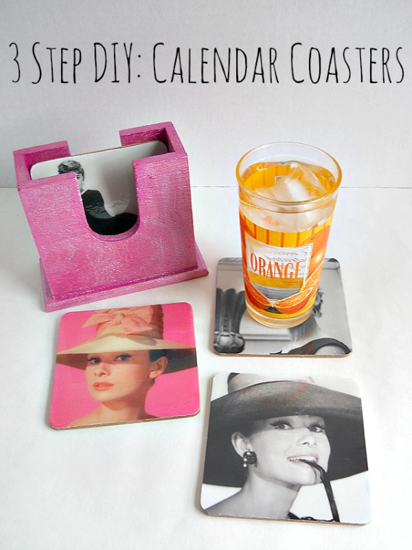 3 Step DIY Calendar Coasters