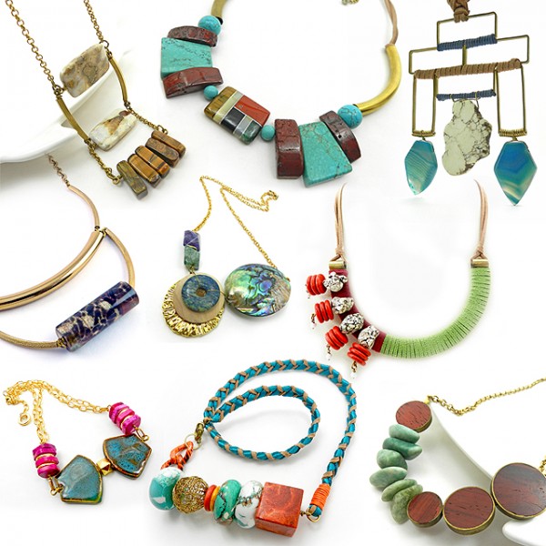 gemstone statement necklaces